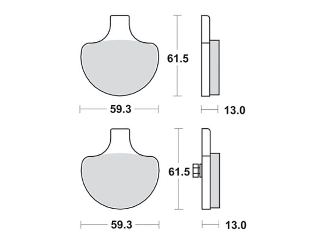Hovedbilde Bremseklosser Front: 84-99 B.T., TC, XL; L88-11 Springers (NU)