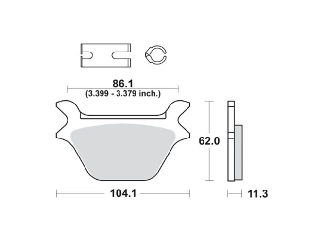 Hovedbilde Bremseklosser  Rear: L87-99 B.T., TC, XL (NU) (EXCL. FLT)