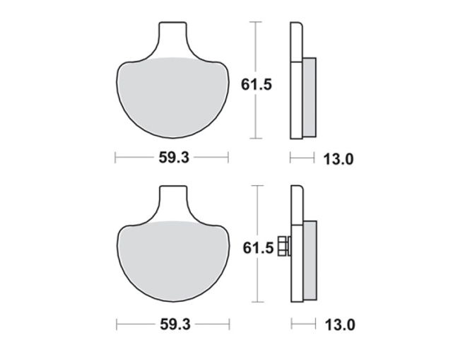 Hovedbilde Bremseklosser  Front: 84-99 B.T., TC, XL; L88-11 Springers (NU)