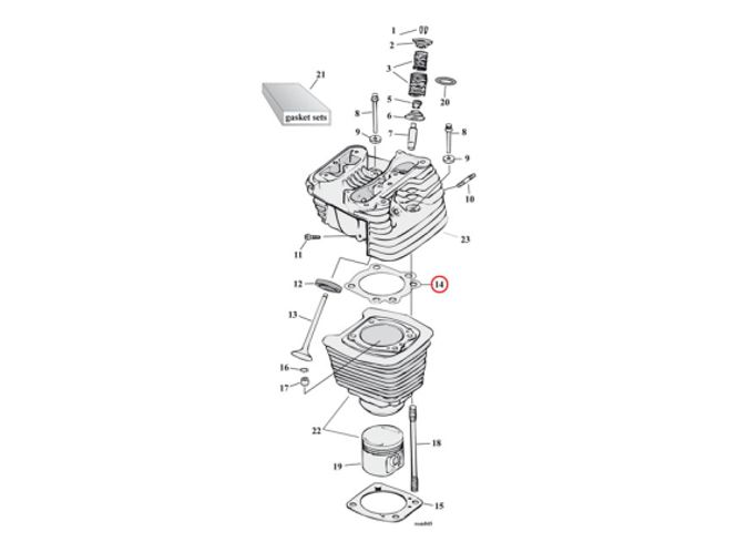 Hovedbilde JAMES, CYLINDER HEAD GASKET .045