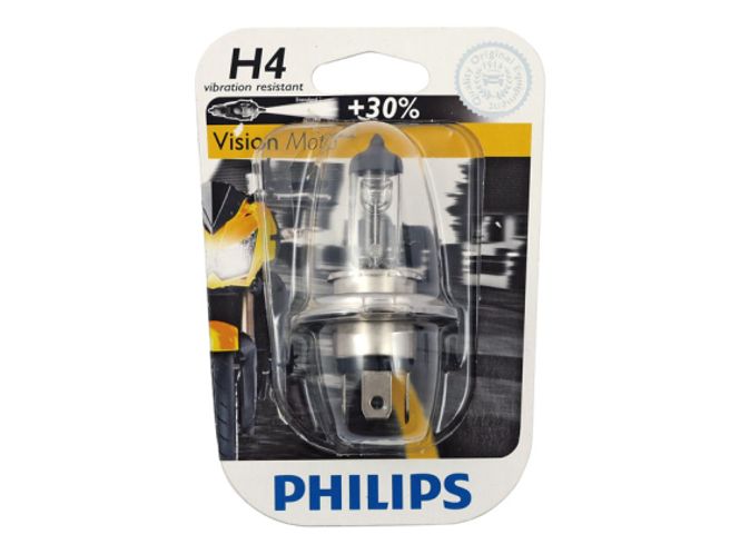 Hovedbilde PHILIPS VISION MOTO HEADLAMP BULB H4, H4 Lyspære