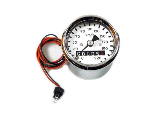 Hovedbilde MMB 48MM ULTRA MINI SPEEDO CHROME/WHITE KHM 2:1 DRIVE RATIO, ...