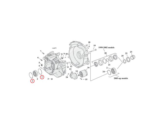 Hovedbilde RET.RING,PINION SHAFT BEARING, RET.RING,PINION SHAFT BEARING