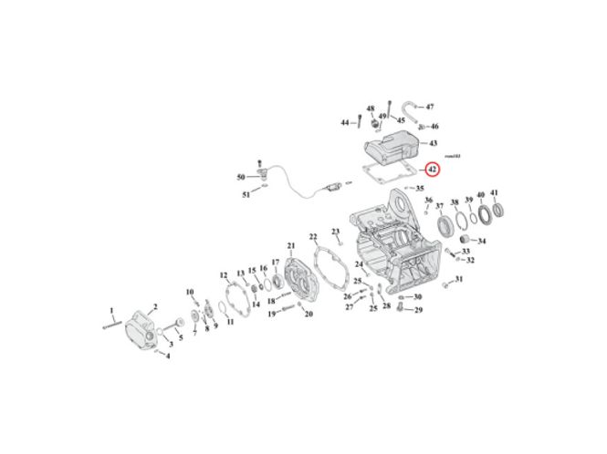 Hovedbilde Pakning gear kasse 86-99 B.T.(NU) (EXCL. 91-99 DYNA)