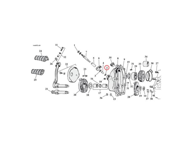 Hovedbilde CLUTCH RELEASE FINGER SHAFT, 70-86 4-speed B.T.