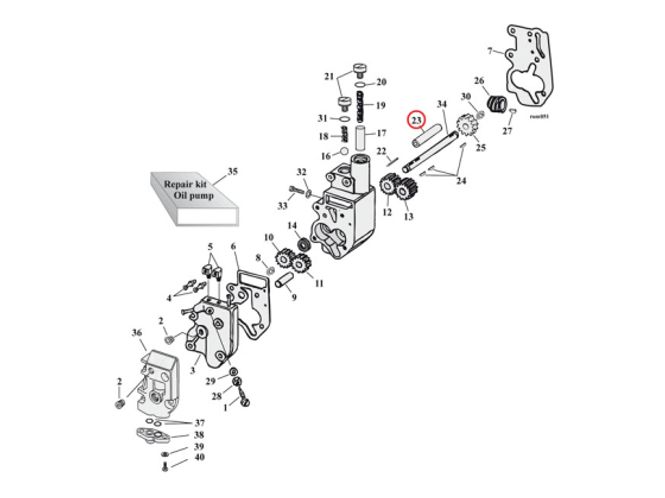 Hovedbilde  BUSHING, OIL PUMP DRIVE SHAFT 36-99 B.T