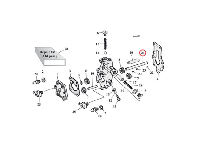 Hovedbilde OIL PUMP DRIVE SHAFT  36-67 B.T