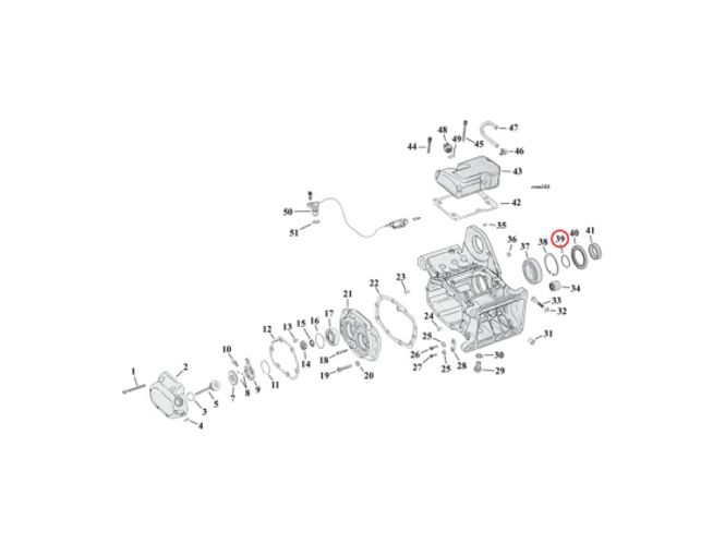 Hovedbilde JAMES, TRANSMISSION MAINSHAFT BEARING QUAD OIL SEAL,