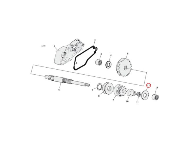 Hovedbilde THRUST WASHER, STARTER SHAFT, 67-80 XL; 65-88 B.T.