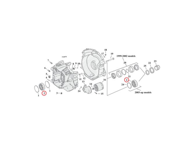 Hovedbilde BEARING, PINION/SPROCKET SHAFT, Pinion lager