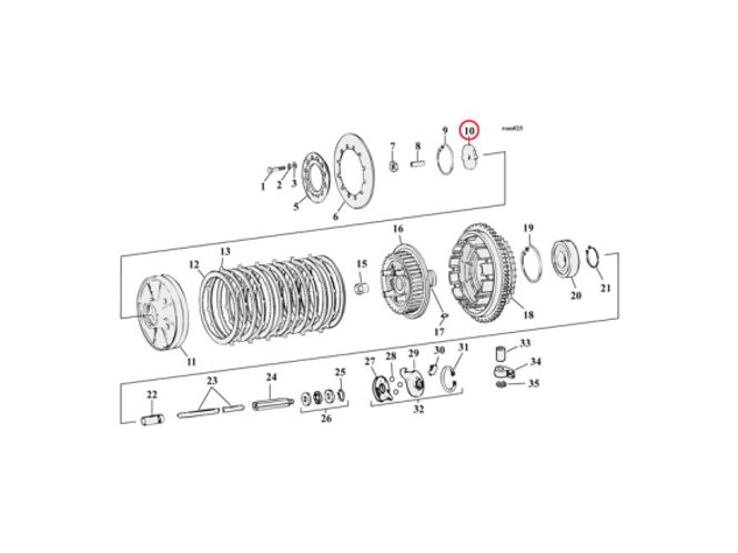 Hovedbilde Clutch adj.plate, 7/16 thread, Clutch adj.plate