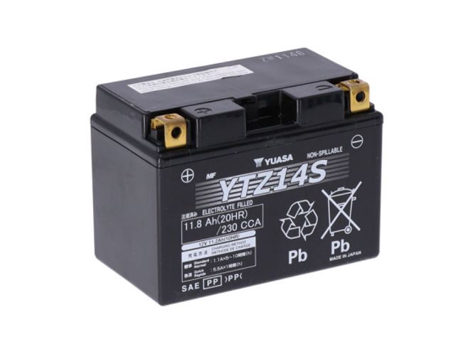 Hovedbilde YUASA, HIGH PERFORMANCE AGM BATTERY, YTZ14S, Batteri
